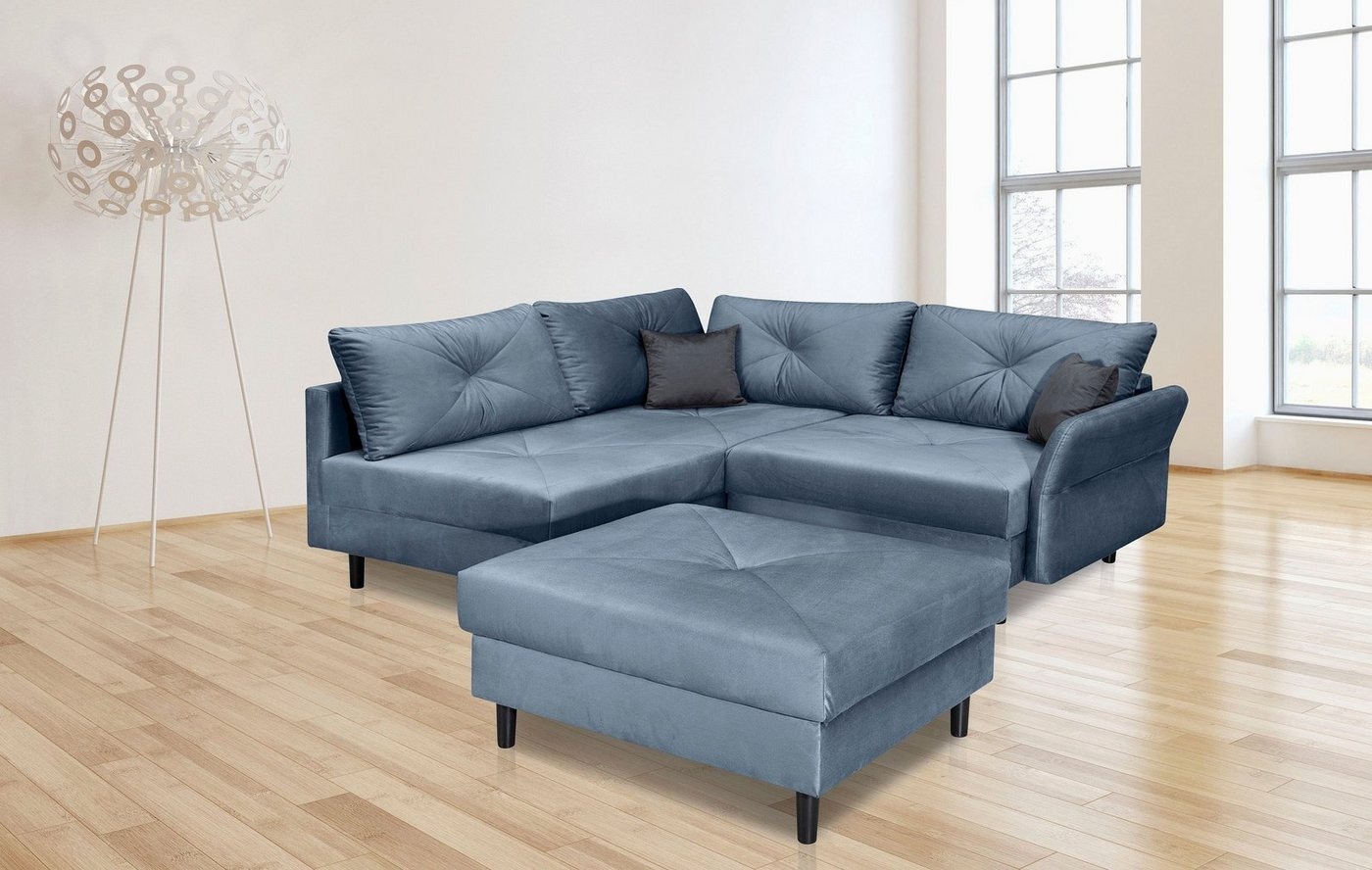 sofa samt blau