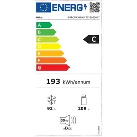 Beko B5RCNA346HG Kühl-Gefrierkombination (301 l, 1796 mm hoch, Manhattan Grau)