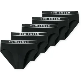 SCHIESSER Herren Slips, Schwarz - 95/5 Organic Cotton in Gr.: XXL