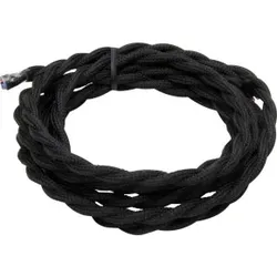 Kopp 151513028 Textilleitung, verdrillt, 3-adrig, 2m, schwarz  - 5 Stück