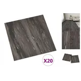 vidaXL Pvc-fliesen Selbstklebend 20 Stk. 1,86 M2 Dunkelgrau Vidaxl