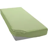 ELEGANTE Spannbettlaken Softes Mako-Jersey 90 x 200 - 100 x 220 cm olive