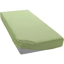 ELEGANTE Spannbettlaken Softes Mako-Jersey 90 x 200 - 100 x 220 cm olive