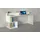 Dmora Schreibtisch Dcheddir, linearer Schreibtisch mit Ablagefächern, Mehrzweck-Büroschreibtisch mit Platte, 180x60h93 cm, Weiß