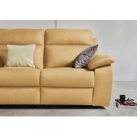 Nicoletti Home 3-Sitzer, Breite 203 cm, wahlweise mit oder ohne elektrische Relaxfunktion gelb