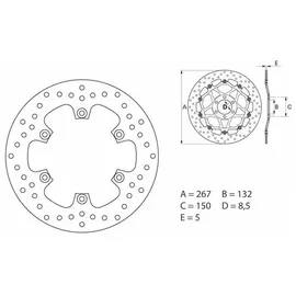 Brembo Bremsscheibe - Silver - One Size