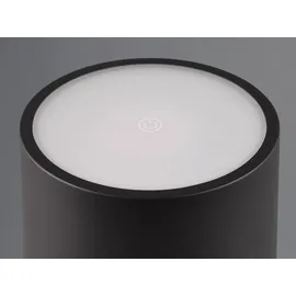 meineWunschleuchte 2er SET Akku LED Outdoor Tischlampen Schwarz kabellos ohne Strom, Touch dimmbar