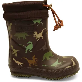 Bisgaard Unisex Kinder Thermo Rain Boot, Brown Dino, 22 EU