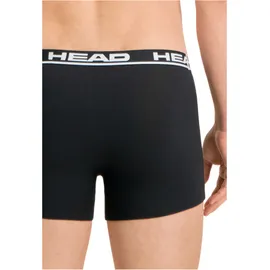 Head Herren Boxershorts im Pack Basic, Baumwoll Stretch, einfarbig Schwarz 2XL Pack