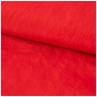 SCHÖNER LEBEN. Stoff Taftstoff Crushed Bekleidungsstoff einfarbig rot 1,40m Breite, pflegeleicht rot