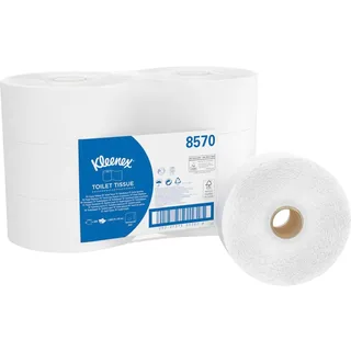 Kleenex Toilettenpapier Jumbo 8570 2-lagig weiß, 500 Blatt/ 6 Stück