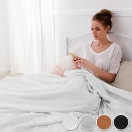 Tectake tectake® Kuscheldecke, 220 x 240 cm, warm, inklusive Tragetasche