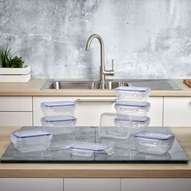 GRIZZLY Frischhaltedose rechteckig braun 0,4 l 8-teiliges Set