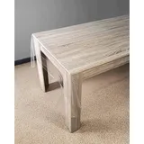 Tischdecke transparent 140x90 cm | Tischschutz aus abwaschbarem PVC gegen Flecken und Kratzer | Schutzfolie für Innen und Außen | Tischfolie für Küche, Esszimmer und Garten | Glasklar Glatt