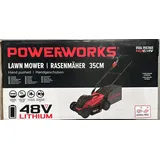 Powerworks P48LM35 Akku Rasenmäher 48 V ohne Akku und Ladegerät