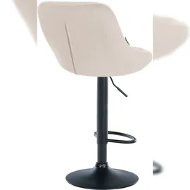CLP 2er Set Barhocker Lazio Samt creme/schwarz