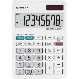 Sharp EL-310W Taschenrechner Desktop Finanzrechner Weiß