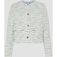 S.Oliver - Gefütterte Bouclé-Jacke mit Zierknöpfen, Offwhite, 46