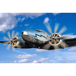 Fototapete PAPERMOON "Klassisches Vintage Flugzeug", bunt (mehrfarbig), B:5m L:2,8m, Vlies, Tapeten