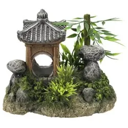 NOBBY Aqua Ornaments "Asiatischer Tempel", 15,5 x 10,5 x 12,5 cm