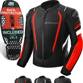 SHIMA MESH PRO 2.0 Motorrad Jacke schwarz-weiss-rot,