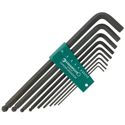 STAHLWILLE 10767H/9 Satz Kugel Winkelschraubendreher Innensechskant 1,5-10mm mit Haltering