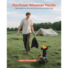 Vevor Raketenofen BBQ Rakete