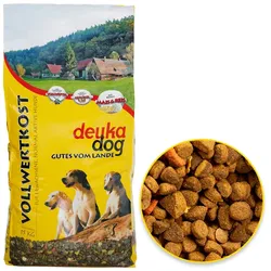 deuka dog Vollwertkost 15kg - Trockenfutter mit Flocken für ausgewachsene Hunde, einweichbar