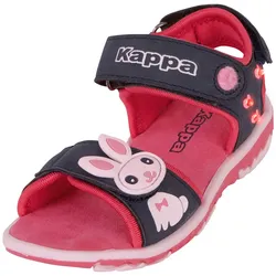 Sandale KAPPA, Gr. 26, blau (navy, pink), Synthetik, sportlich, Schuhe Sandale, mit tollen Lichteffekten