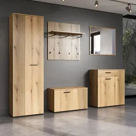 trendteam Garderobenschrank Amrum 60x36x196 cm braun