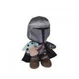 Simba 6315875806 - Mandalorian 25cm und Grogu 7cm, Plüschfigur, ab den ersten Lebensmonaten geeignet, Kuscheltier, Baby Yoda