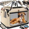 LOVPET® Hundebox Hundetransportbox faltbar Inkl.Hundenapf Transporttasche Hundetasche Transportbox für Haustiere, Hunde und Katzen Haustiertransportbox
