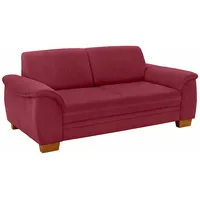 3-Sitzer HOME AFFAIRE "Husum", rot (bordeaux), B:208cm H:90cm T:106cm, Luxus-Microfaser in Lederoptik (100% Polyester);Luxus-Microfaser ALTARA NUBUCK (100% Polyester);Luxus-Microfaser mit Druck (100% Polyester), Sofas, mit Sitztiefenverstellung, Kontrastnaht und Federkern