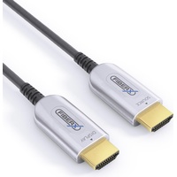 FiberX FX-I350-010 HDMI-Kabel 10 m HDMI Typ A) (Standard) Schwarz, Silber