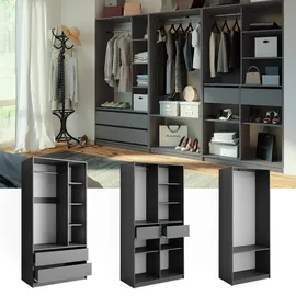 Vicco Kleiderschrank Elmo 100 x 200 x 50 cm Anthrazit