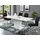 vente-unique Vente-unique-Esstisch ausziehbar - 6 bis 8 Personen - MDF - Weiß