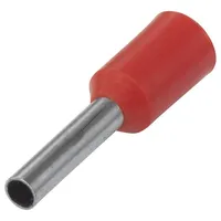 TRU Components 1091298 Aderendhülse 10 mm2 Teilisoliert Rot 100
