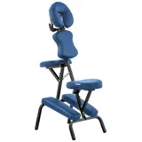 Physa Massageliege Massagestuhl klappbar mobiler Massagehocker Massagen-Stuhl 130 kg Blau, Blau blau