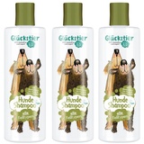 Glückstier Fellpflege Hundeshampoo Universal 3x 250 ml Fell Fellpflege alle Felltypen vegan, 750 ml