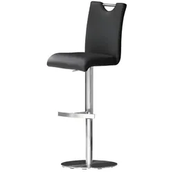 Barhocker Leder  ¦ schwarz ¦ Maße (cm): B: 42 H: 91 T: 50.0