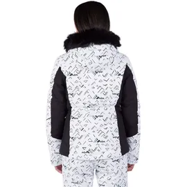 Rossignol Staci Puffy Damen Kapuzenjacke weiß/schwarz - L