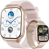 Smartwatch, Smartwatch Damen Herren, 1,96" AMOLED Fitness Tracker Uhren für Android iOS, IP68 Wasserdicht Pulsmesser Schrittzähler Aktivitätstra...