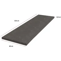 Küchen-Preisbombe Küchen Arbeitsplatte Metallic Brown 210 cm 28 mm Bianca Grey Rose Küchenzeile
