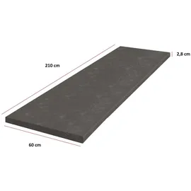 Küchen-Preisbombe Küchen Arbeitsplatte Metallic Brown 210 cm 28 mm Bianca Grey Rose Küchenzeile