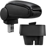 Pro-Tec pro.tec Mittelarmlehne Armauflage mit Staufach gepolstert schwarz mit weißen Nähten