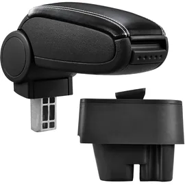 Pro-Tec pro.tec Mittelarmlehne Armauflage mit Staufach gepolstert schwarz mit weißen Nähten