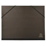 Exacompta Zeichenmappe Kraft schwarz A4 Karton Gummizug