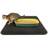 Karat Katzenstreumatte Charly in Wabendesign Abwaschbar Anthrazit 61 x 38 cm