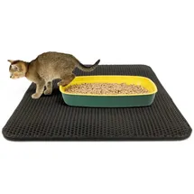 Karat Katzenstreumatte Charly in Wabendesign Abwaschbar Anthrazit 61 x 38 cm