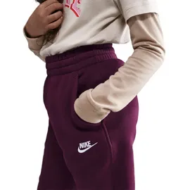 Nike Mädchen Trainingshose Club Fleece Pants FD2921-610 128-137 - bordeaux/bordeaux/white - 128-137